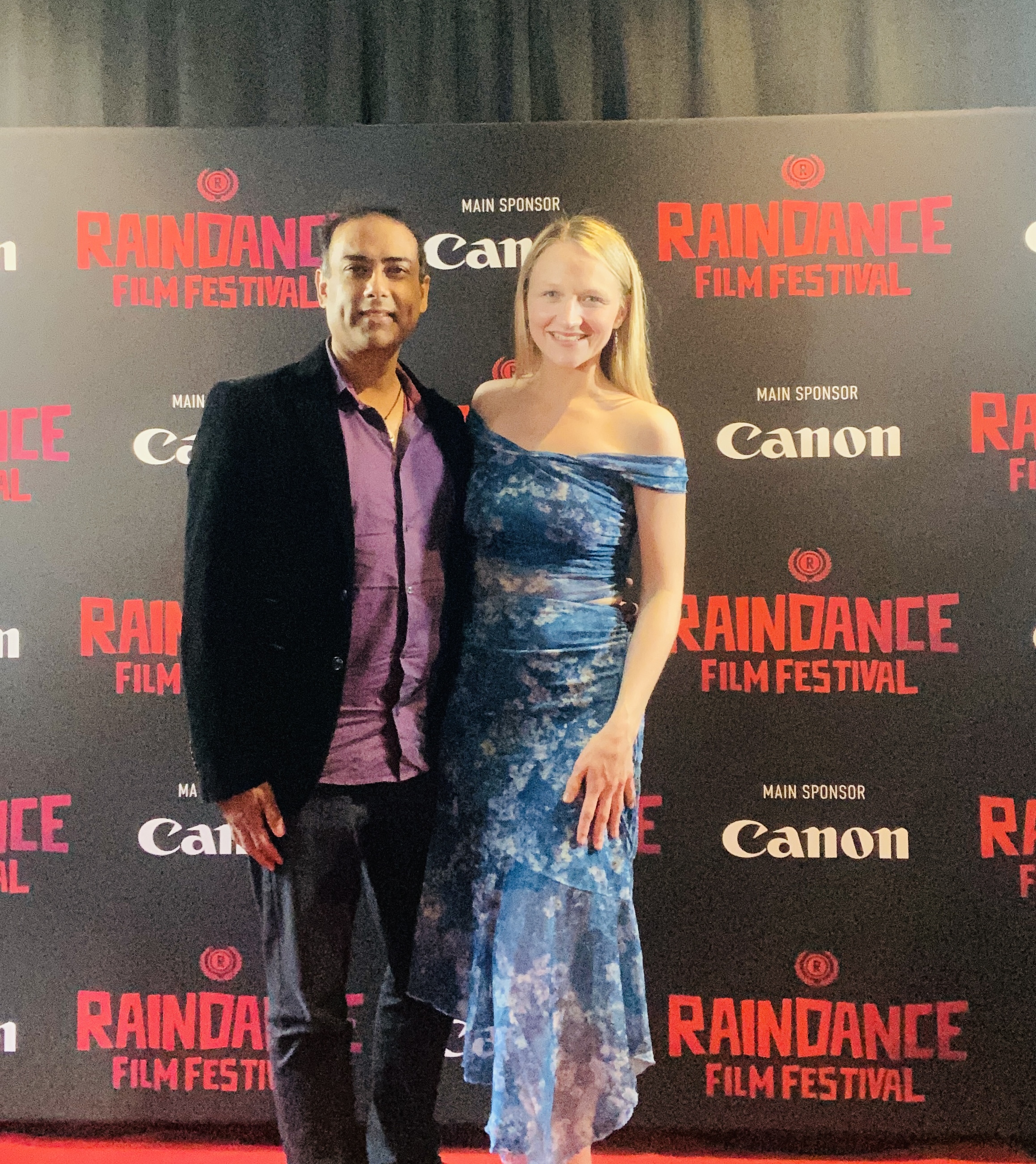 Hanna Elizabeth Young with composer Imran Ahmad at the Raindance Film Festival